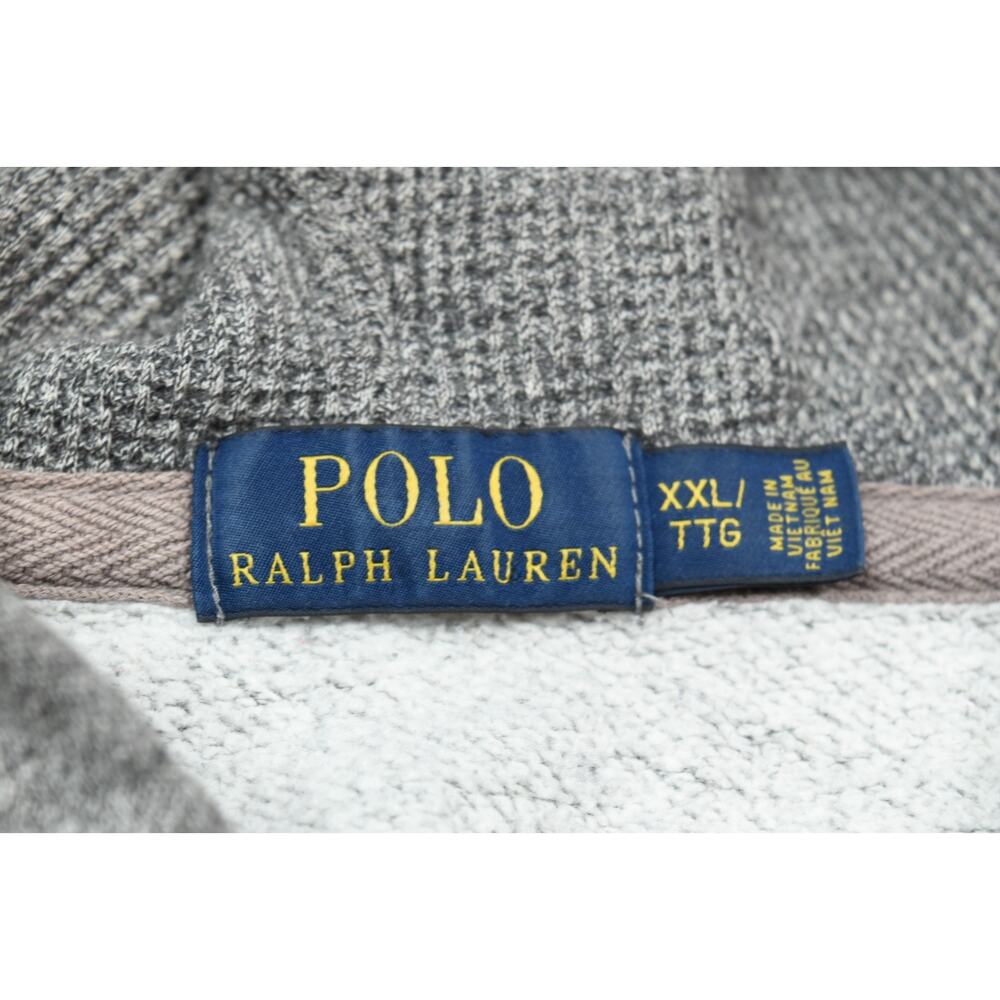 Polo Ralph Lauren Hoodie Mens 2XL Gray Heather Long Sleeve Full-Zip - Picture 7 of 13